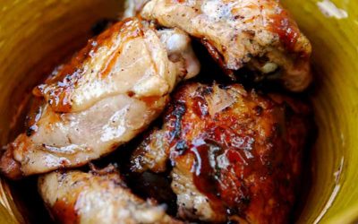 Porky Down’s chicken thighs with garlic butter