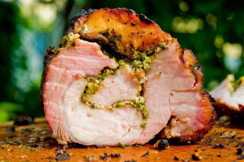 Porky Down’s lemon and sage stuffed pork loin