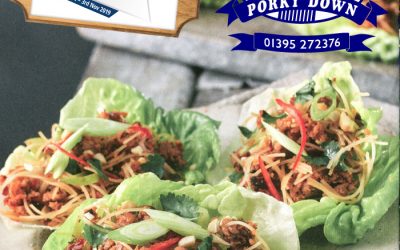 Porky Down’s Thai Sausage lettuce cups